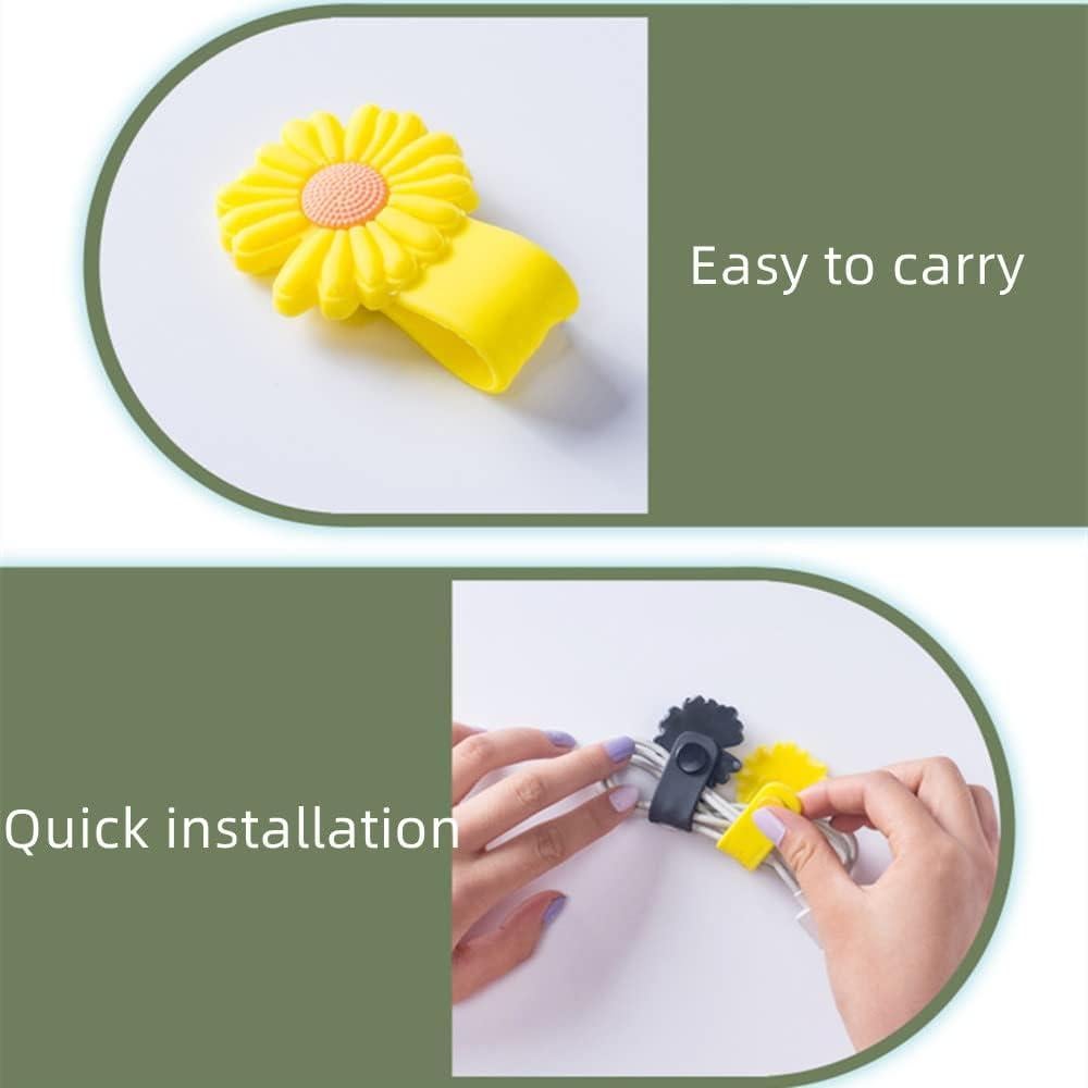 12 Organizadores de Cable de Silicona JiathreeJ Multicolor