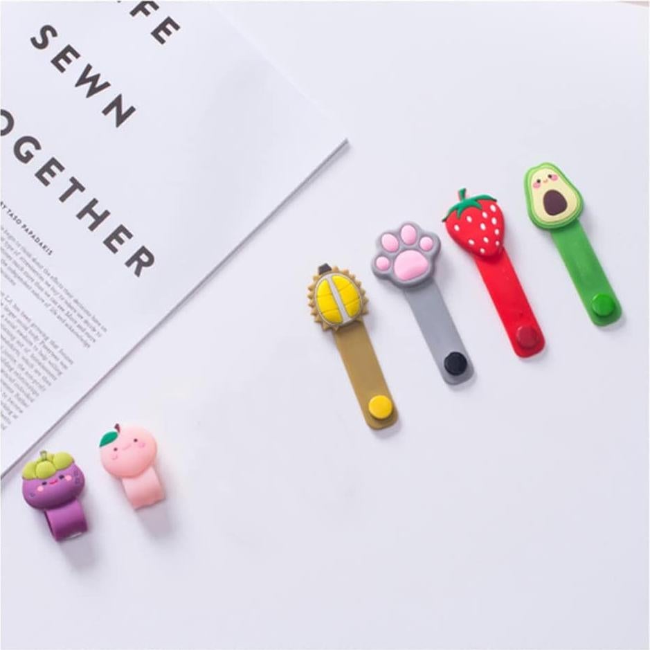 12 Organizadores de Cable de Silicona JiathreeJ Multicolor