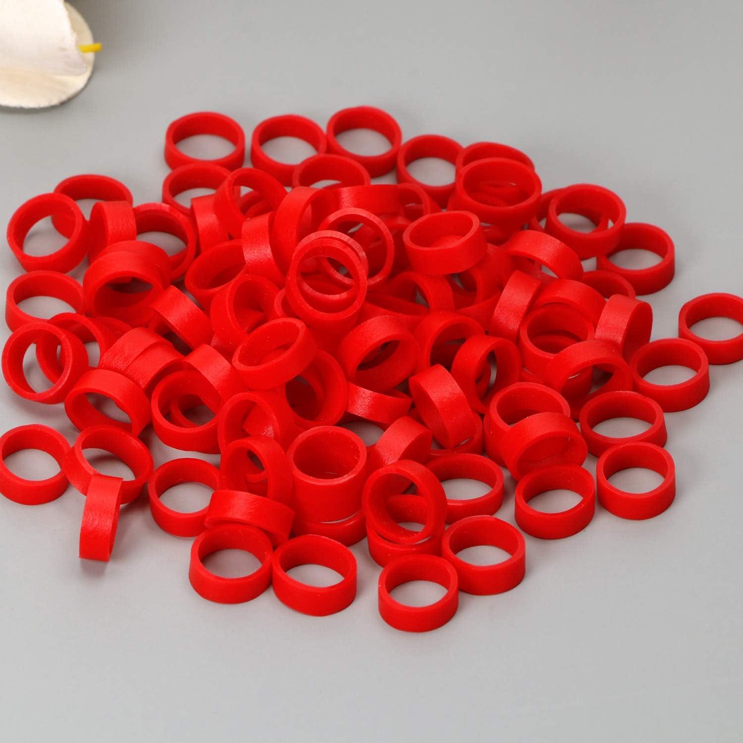 100 Sujetacables de Silicona ONLYKXY Reutilizables Rojo
