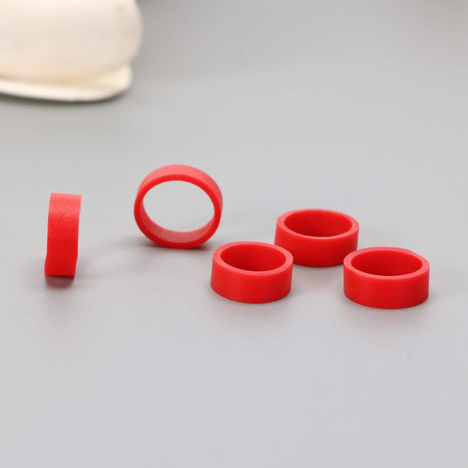 100 Sujetacables de Silicona ONLYKXY Reutilizables Rojo