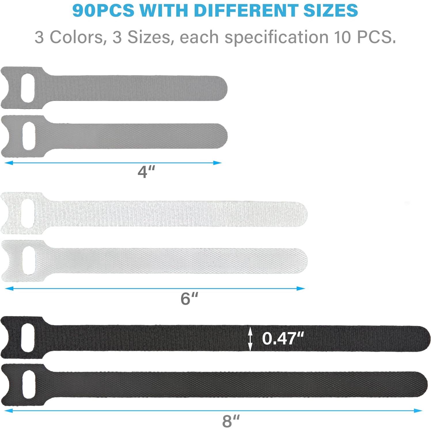 90 Bridas Reutilizables NBTORCH Nylon 15 cm Multiusos