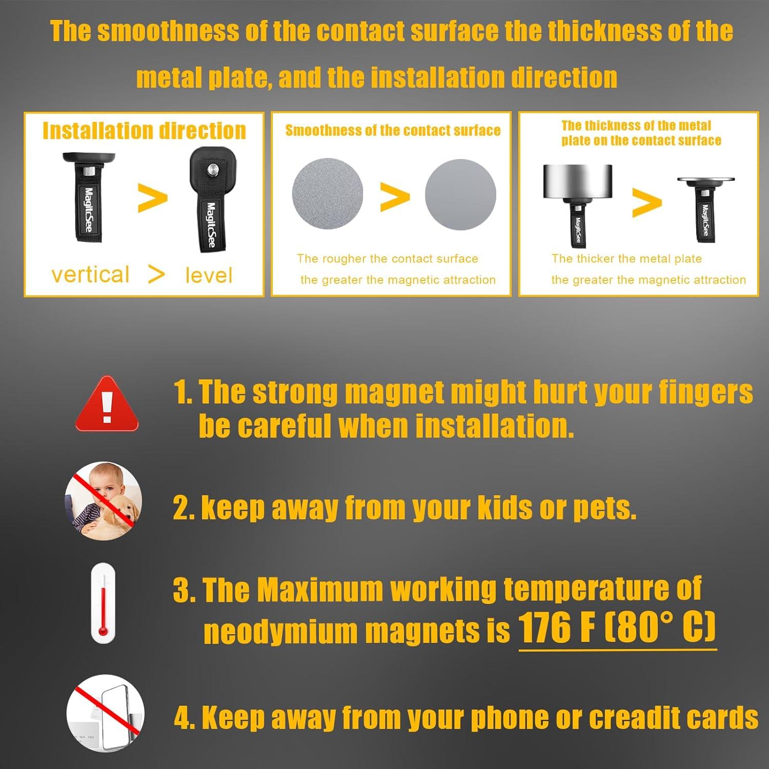 Ganchos Magnéticos de Alta Resistencia MagitcSee - 2 Pcs