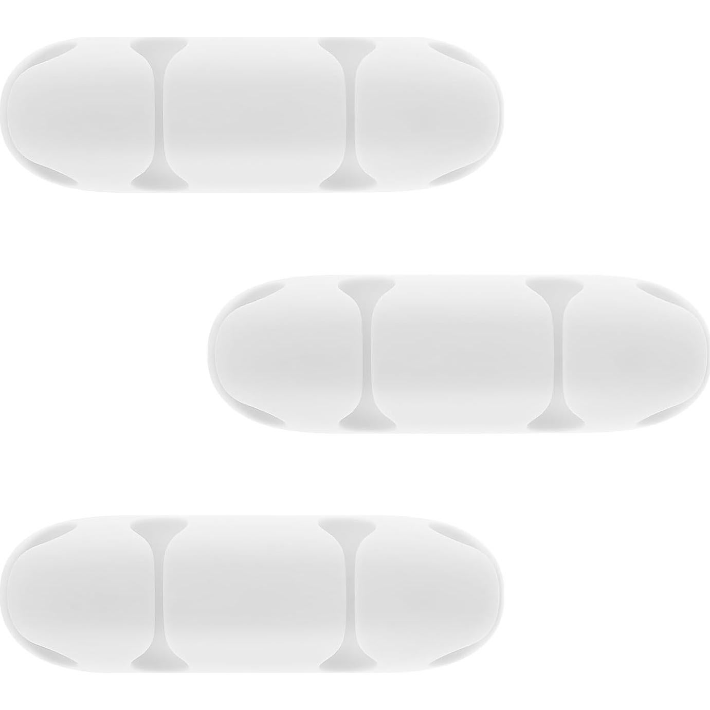 Clip de Cable Organizador WLLHYF 3PCS Silicona 4 Agujeros