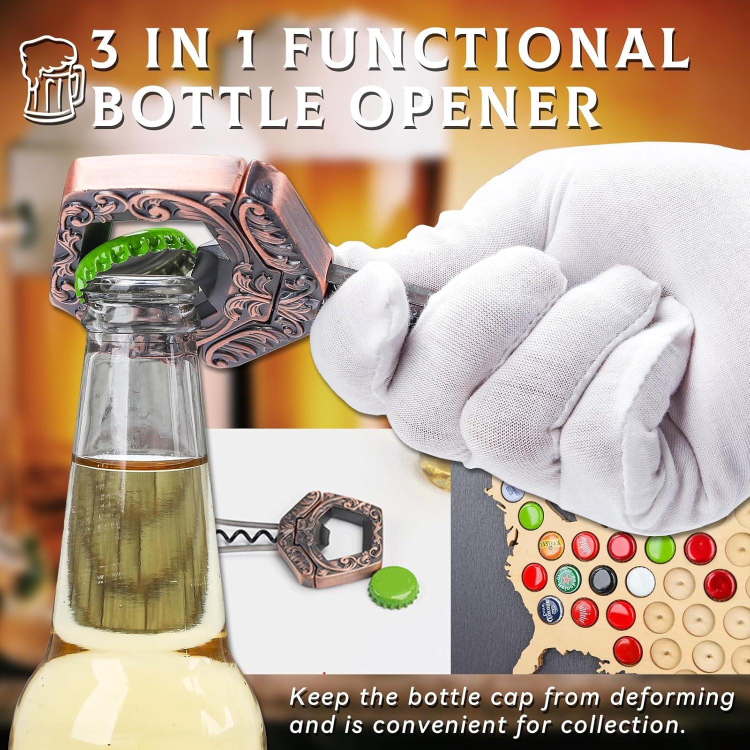 Abrebotellas Ah So LUCYLANKER 3 en 1 Bronce Acero