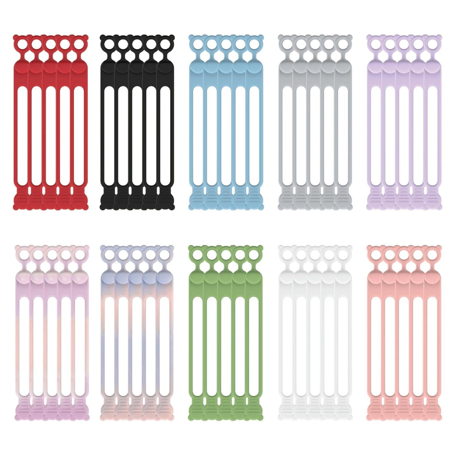 Paquete de 50 ataduras de cable silicona 365Home 10.6 cm