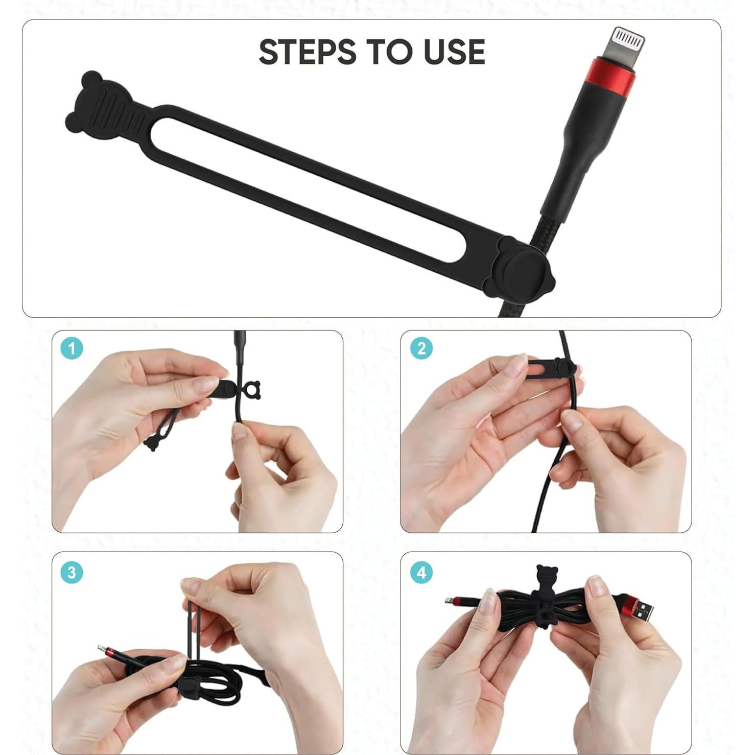 Paquete de 50 ataduras de cable silicona 365Home 10.6 cm