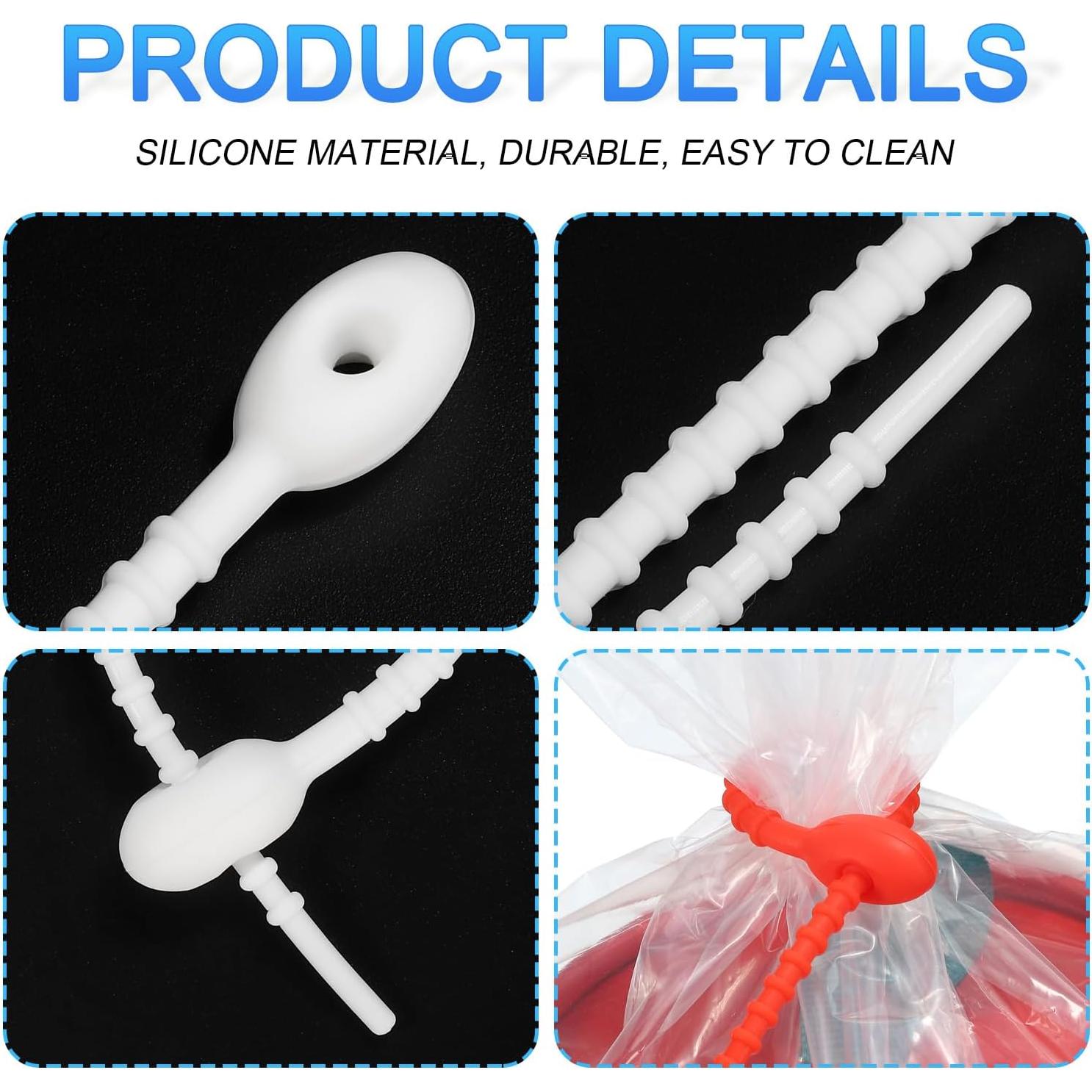 Bridas de Silicona Reutilizables MECCANIXITY 20 Piezas 18 cm