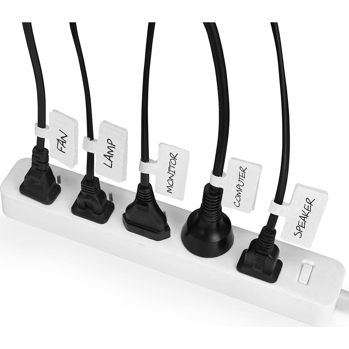 Etiquetas Reutilizables para Cables Trilancer 20 Pcs Blancas