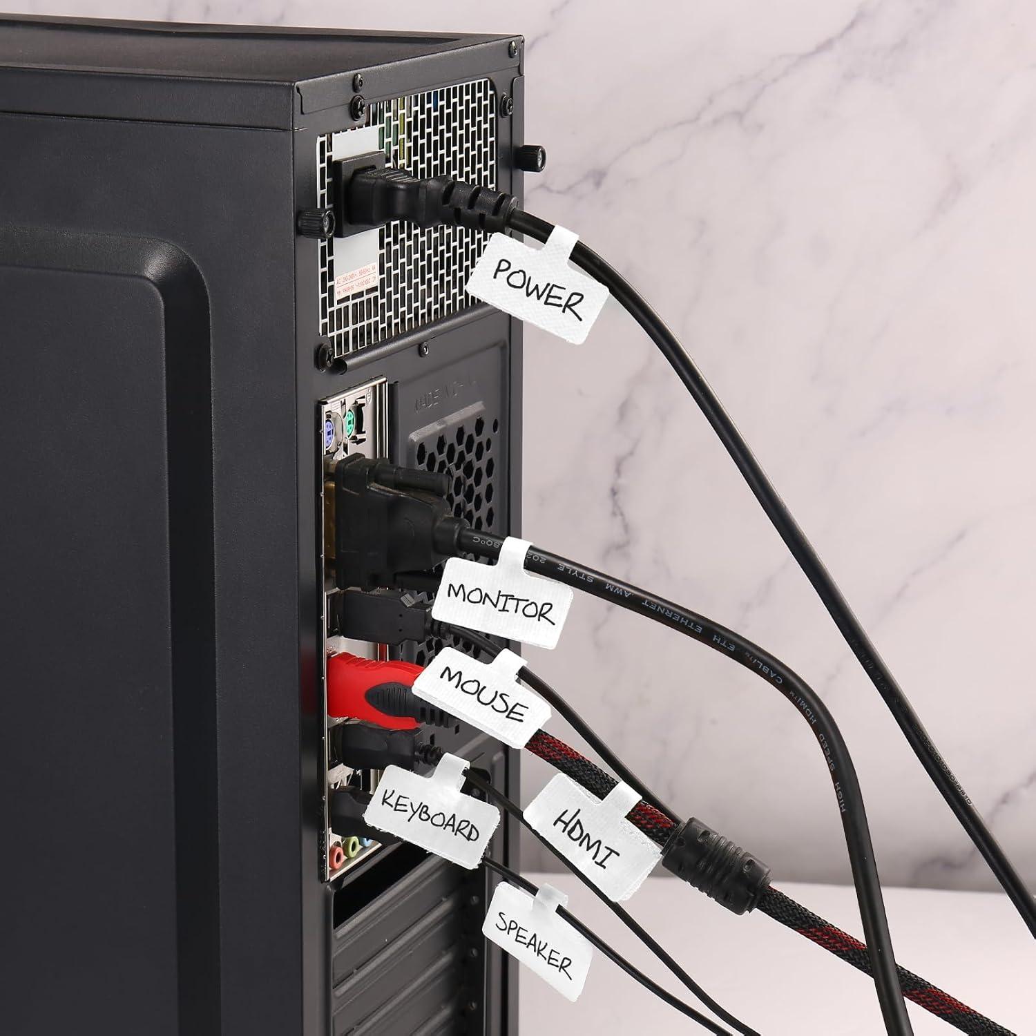 Etiquetas Reutilizables para Cables Trilancer 20 Pcs Blancas