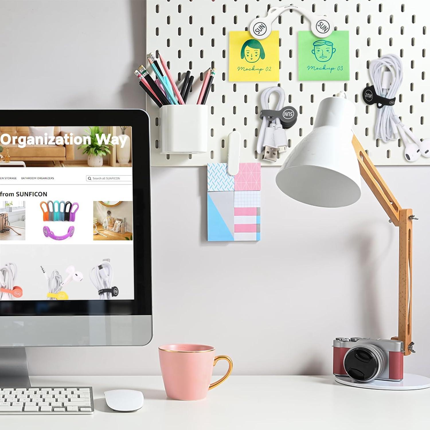 Organizadores de Cables Magnéticos SUNFICON 10 Piezas Gris