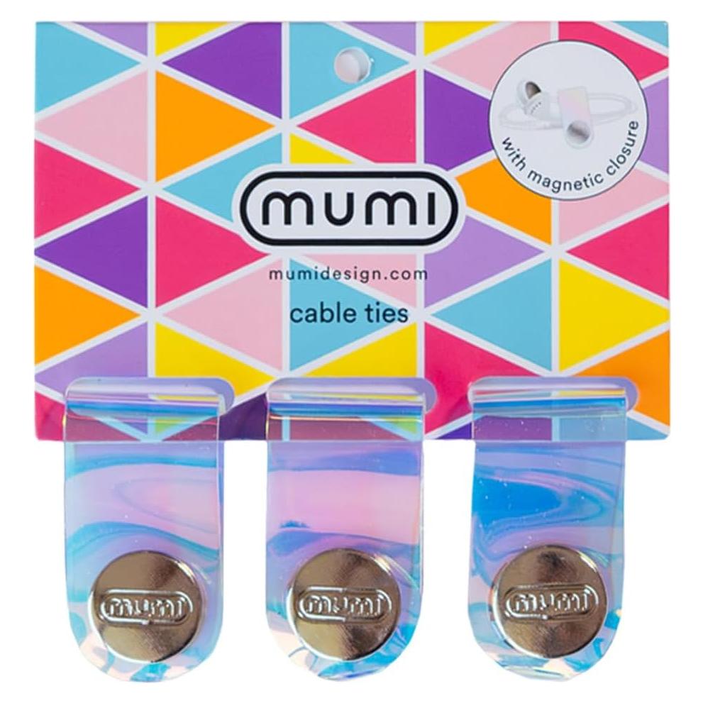 Organizador de Cables MUMI Holográfico Set 3 Piezas 7,87 cm