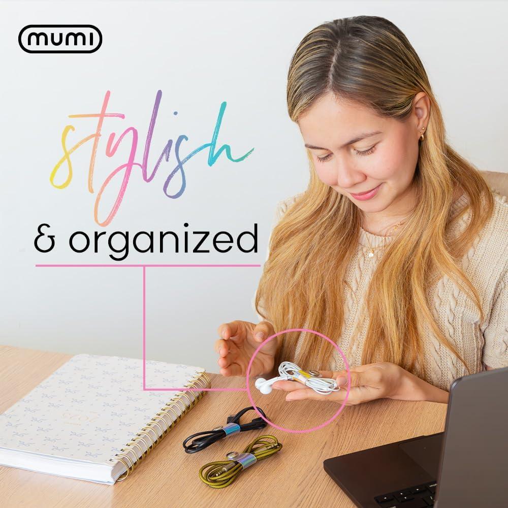 Organizador de Cables MUMI Holográfico Set 3 Piezas 7,87 cm
