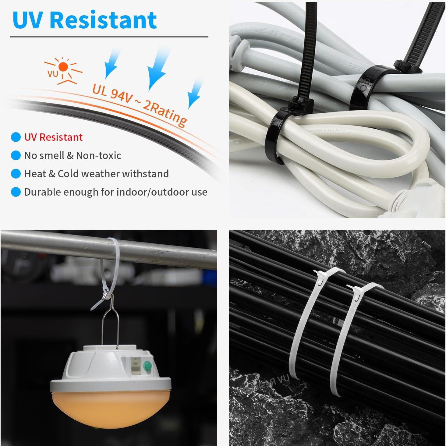 Bridas Reutilizables Armpow 45,72 cm 100 Piezas Blancas