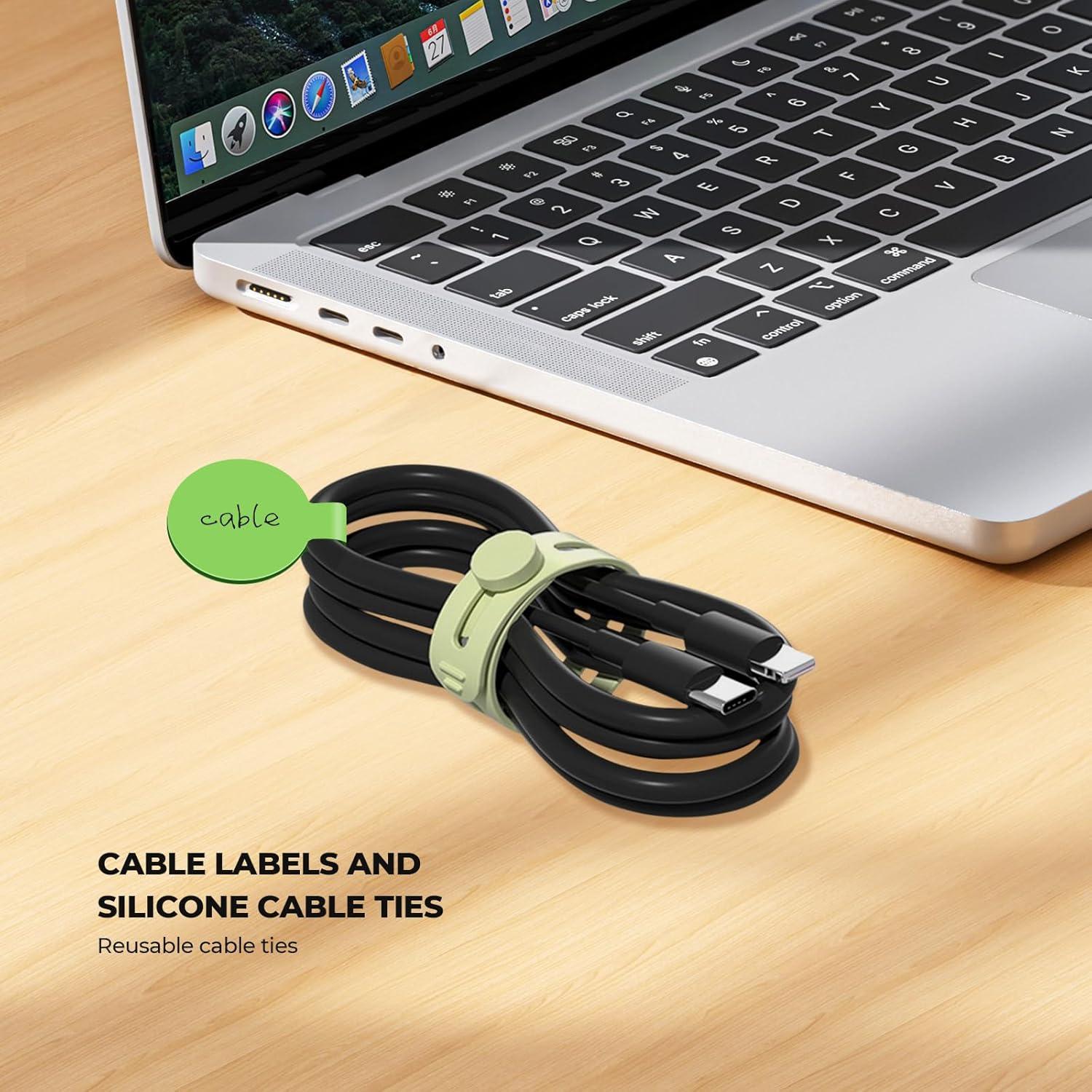 Juego de 36 ataduras de silicona y etiquetas UMUST