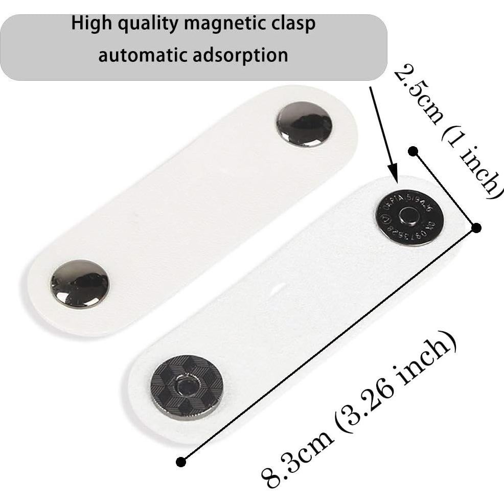 Organizador de Cables de Cuero Genuino Seabaras - Juego de 5