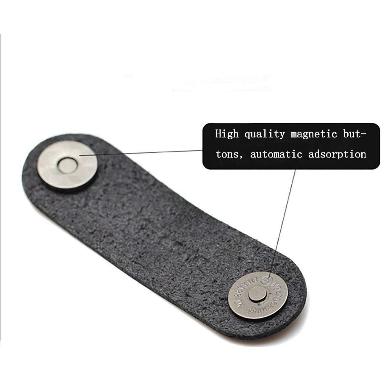 Organizador de Cables de Cuero Genuino Seabaras - Juego de 5