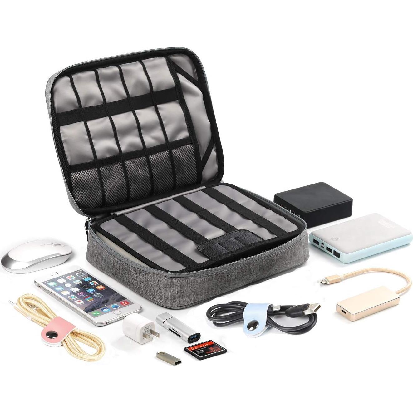 Organizador de Cables de Cuero Genuino Seabaras - Juego de 5