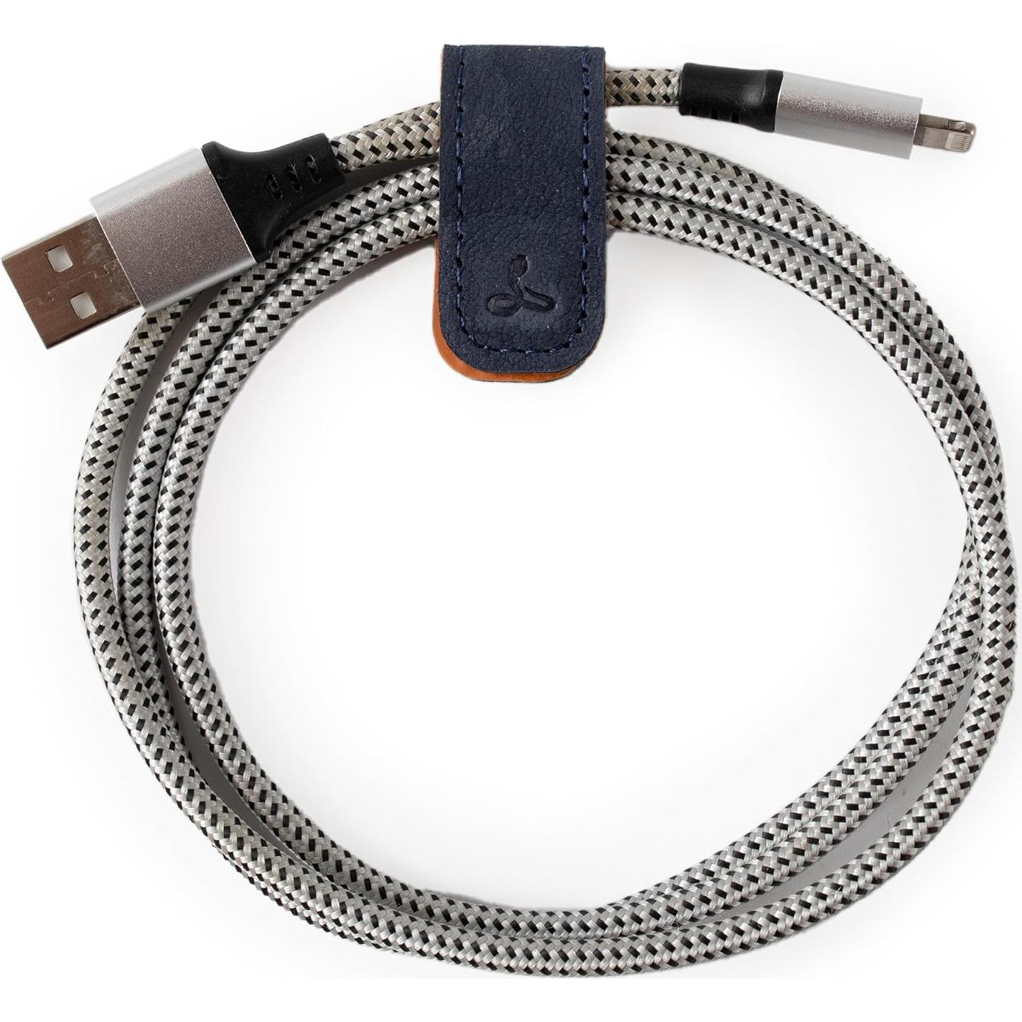 Correas de Cuero para Cables Snakehive - Paquete de 3 Marino