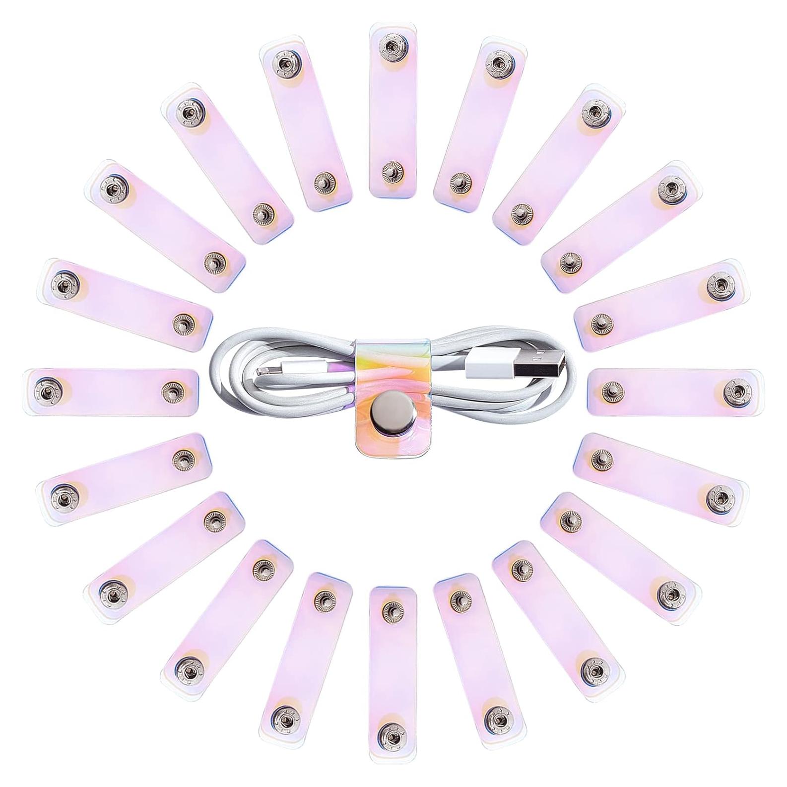 Correas de Cable Reutilizables GORGECRAFT 20pcs 7.5cm Holográficas