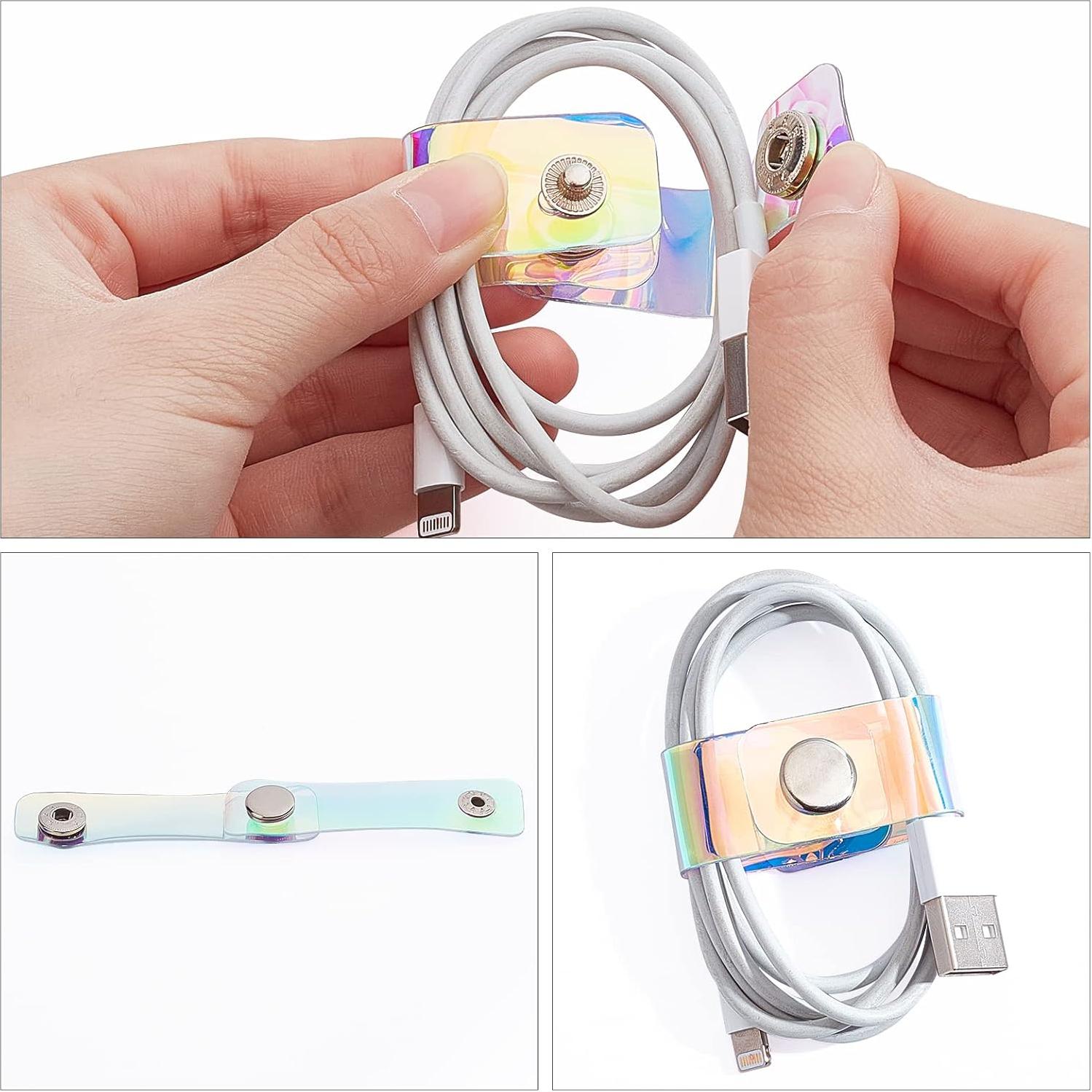 Correas de Cable Reutilizables GORGECRAFT 20pcs 7.5cm Holográficas