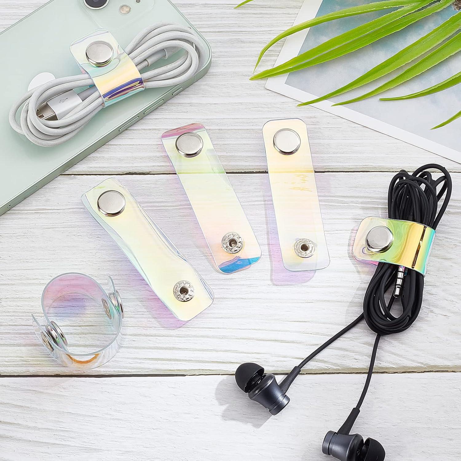 Correas de Cable Reutilizables GORGECRAFT 20pcs 7.5cm Holográficas