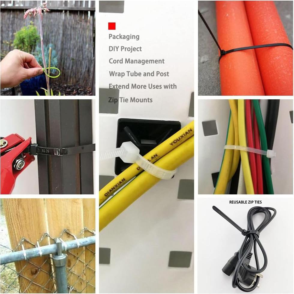 Bridas de Cable Liberables HS 6" Negras 100 Piezas 22.68 kg