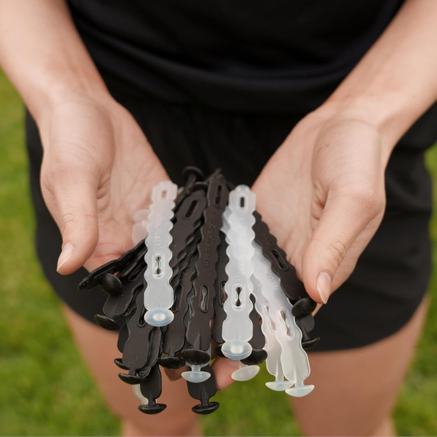 Bridas de Silicona Reutilizables ExerTies 16 Piezas Negro