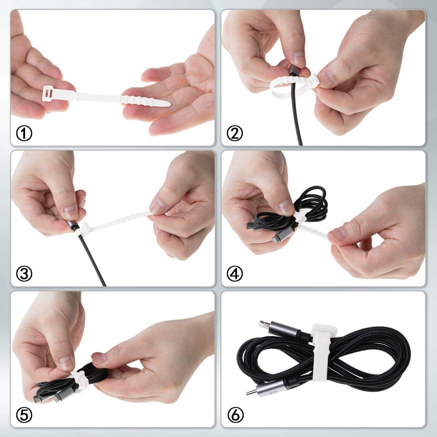 Paquete de 12 Bridas de Cable Neepanda 11.43 cm Blancas