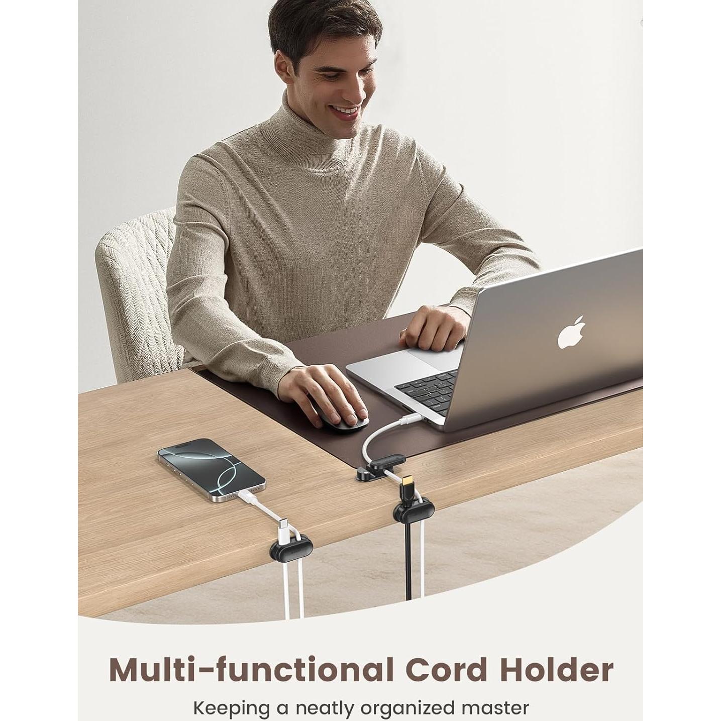 Organizador de Cables Aollop 6 Clips Magnéticos 12 Agujeros