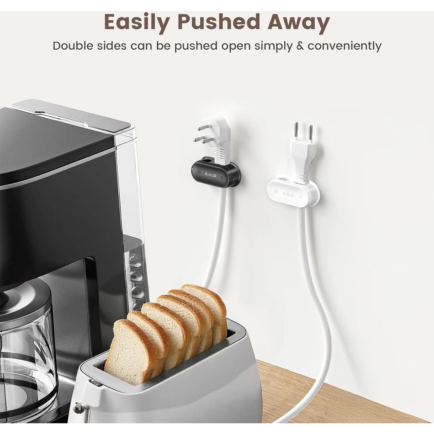 Organizador de Cables Aollop 6 Clips Magnéticos 12 Agujeros