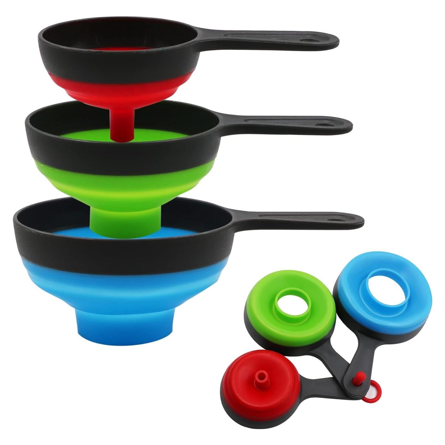 Juego de 3 Embudos de Silicona KongNai para Cocina