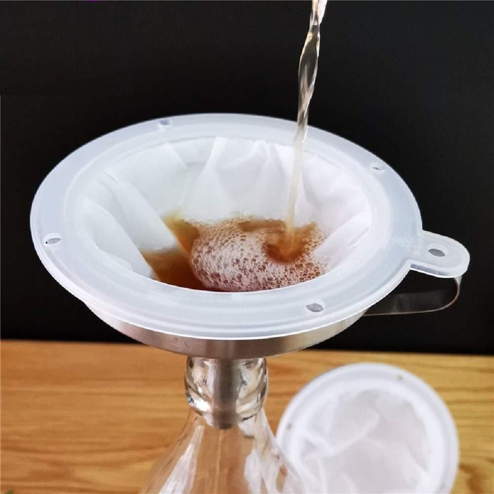 Embudo de Acero Inoxidable IAXSEE 12.7 cm con Colador Fino