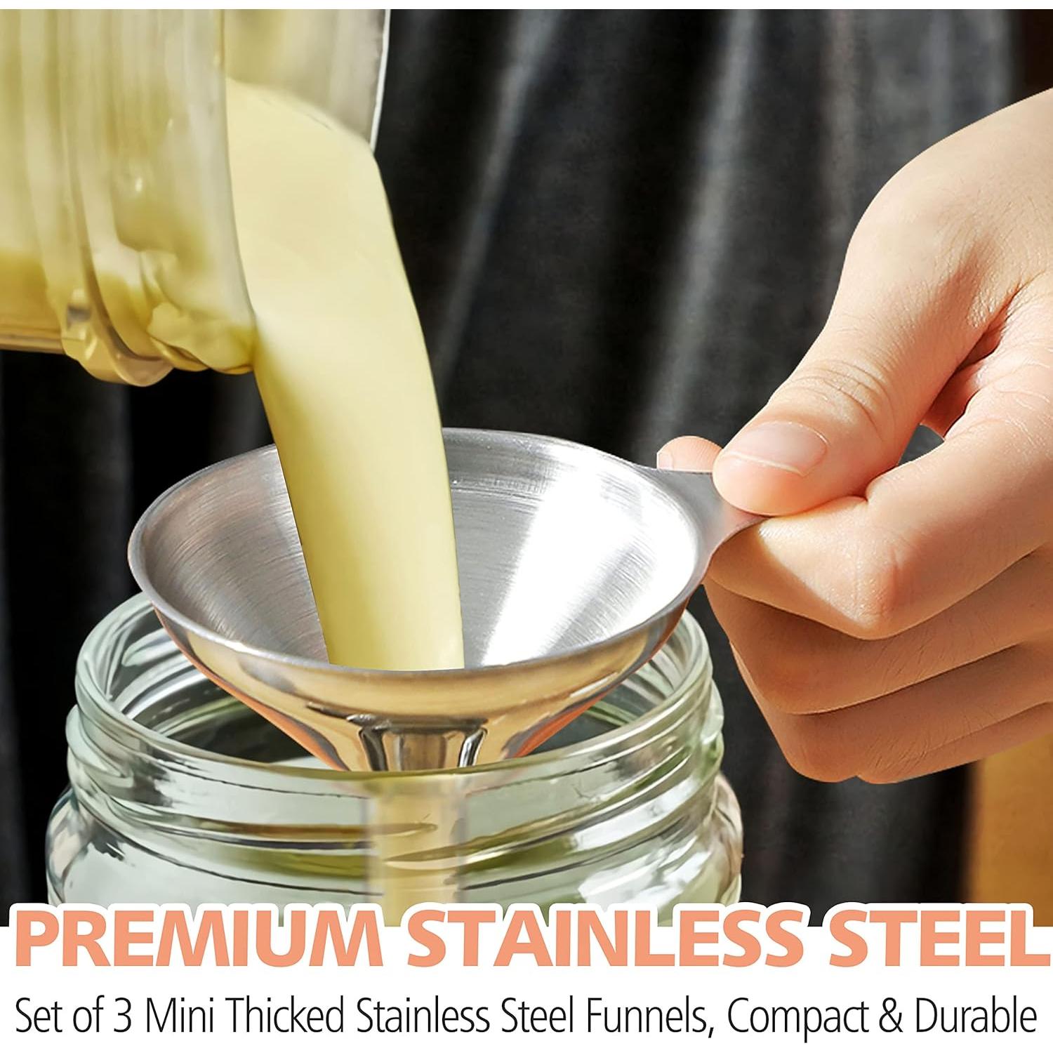 Juego de embudos de cocina Anaeat 3 piezas acero inoxidable