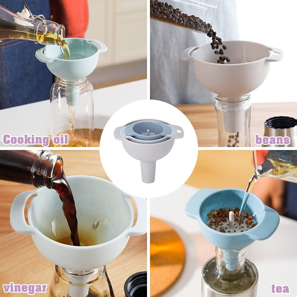 Set de Embudos de Cocina NZKNP 4 en 1 Libre BPA 3 Tamaños
