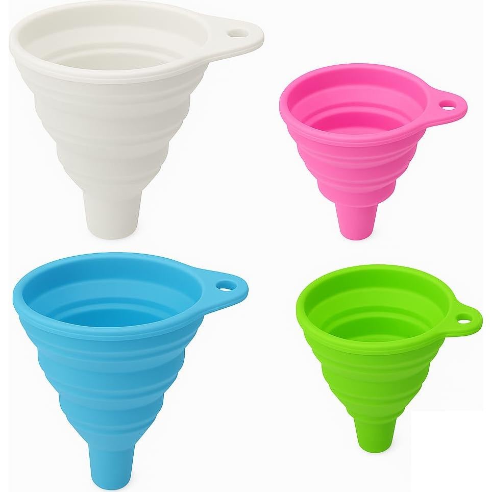 Juego de embudos de cocina colapsables Kingsway 4 piezas