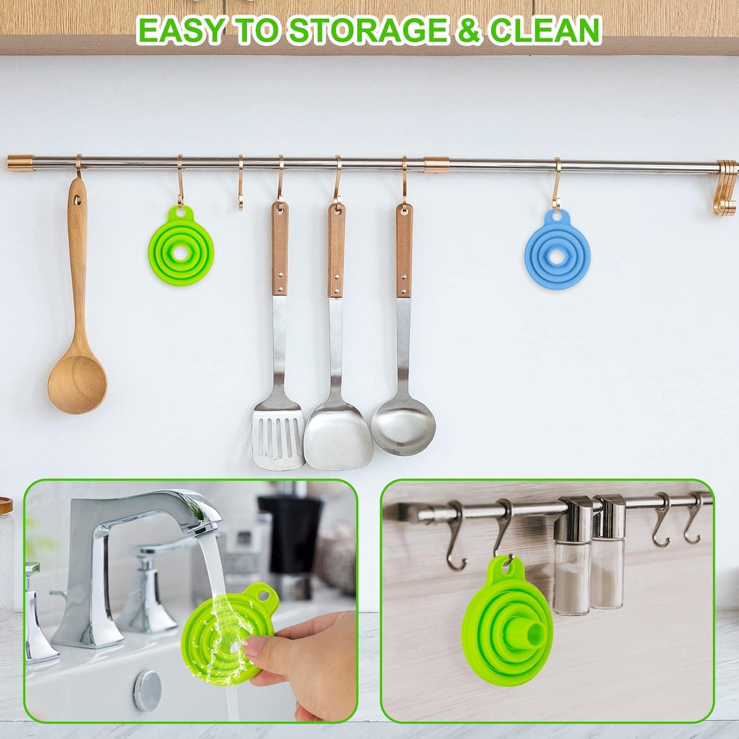 Juego de 7 Embudos de Silicona Ecurfutek Multicolor