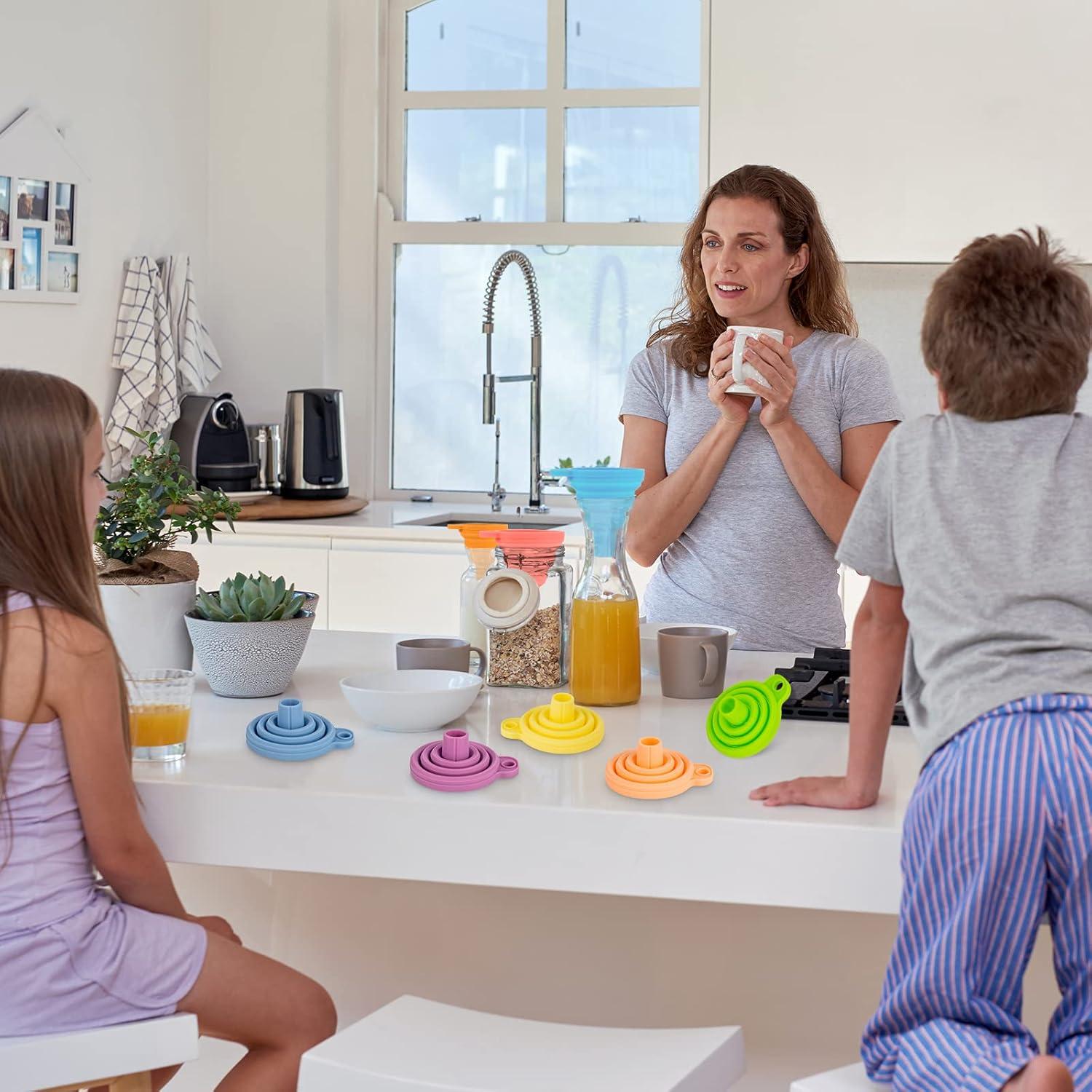 Juego de 7 Embudos de Silicona Ecurfutek Multicolor