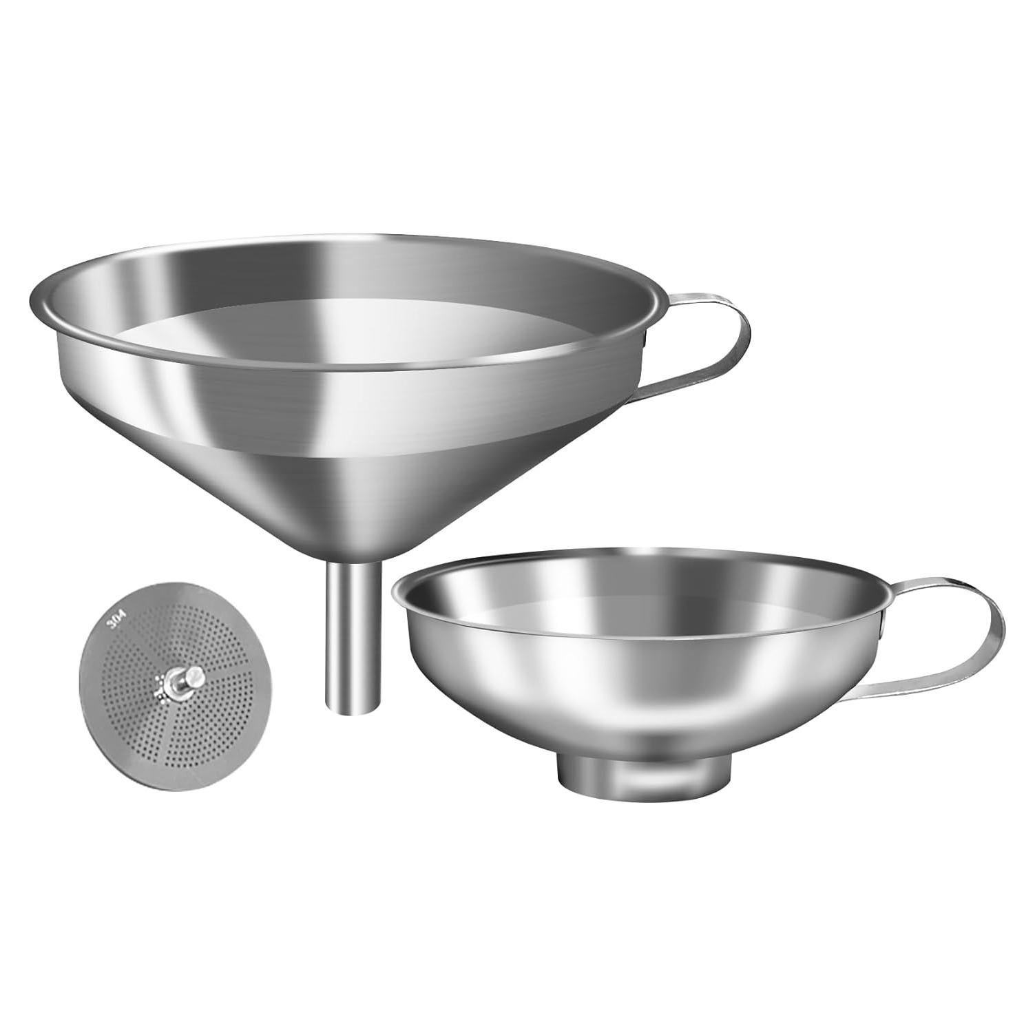 Juego de Embudos de Acero Inoxidable Hakalotyatime 2 Pzs