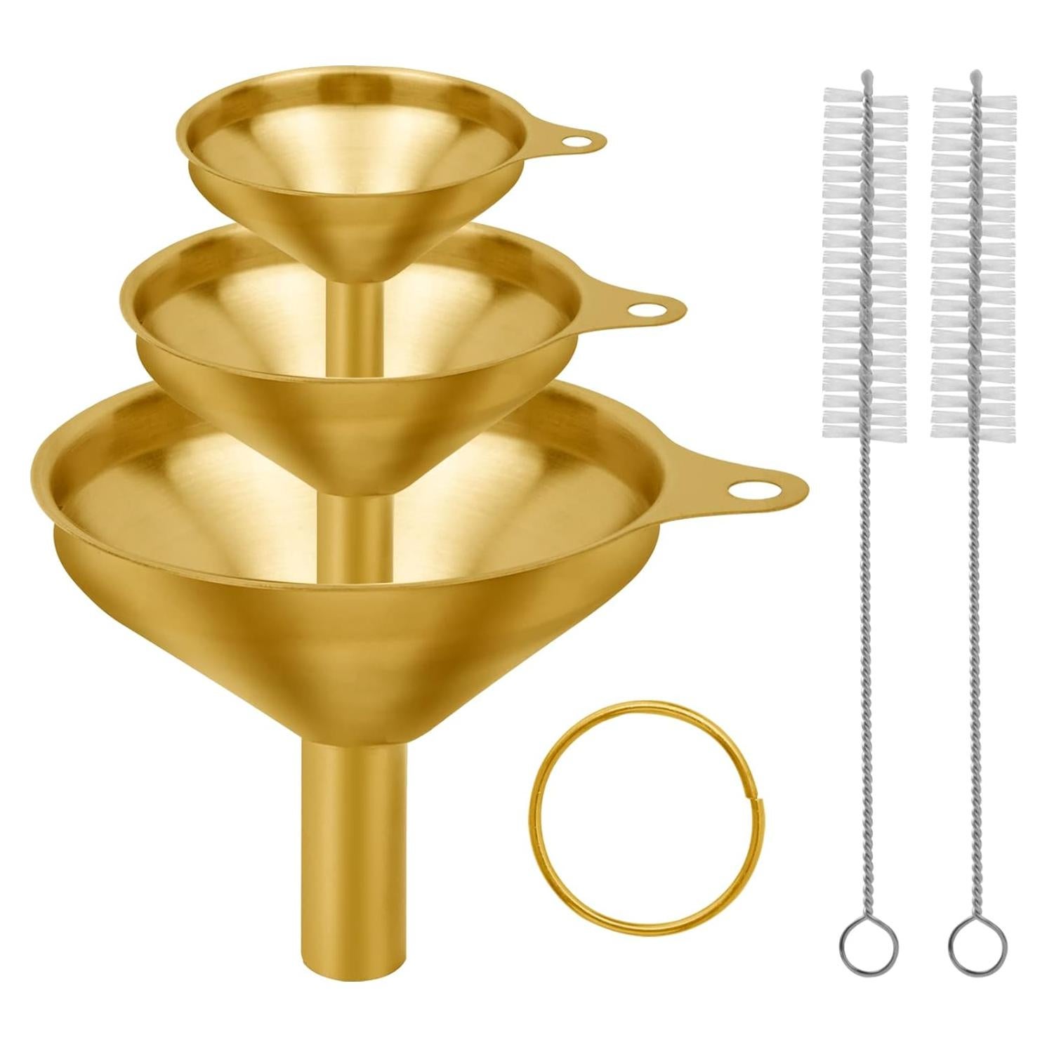 Embudos de Metal Inoxidable Snailhouse - Paquete de 3 Mini