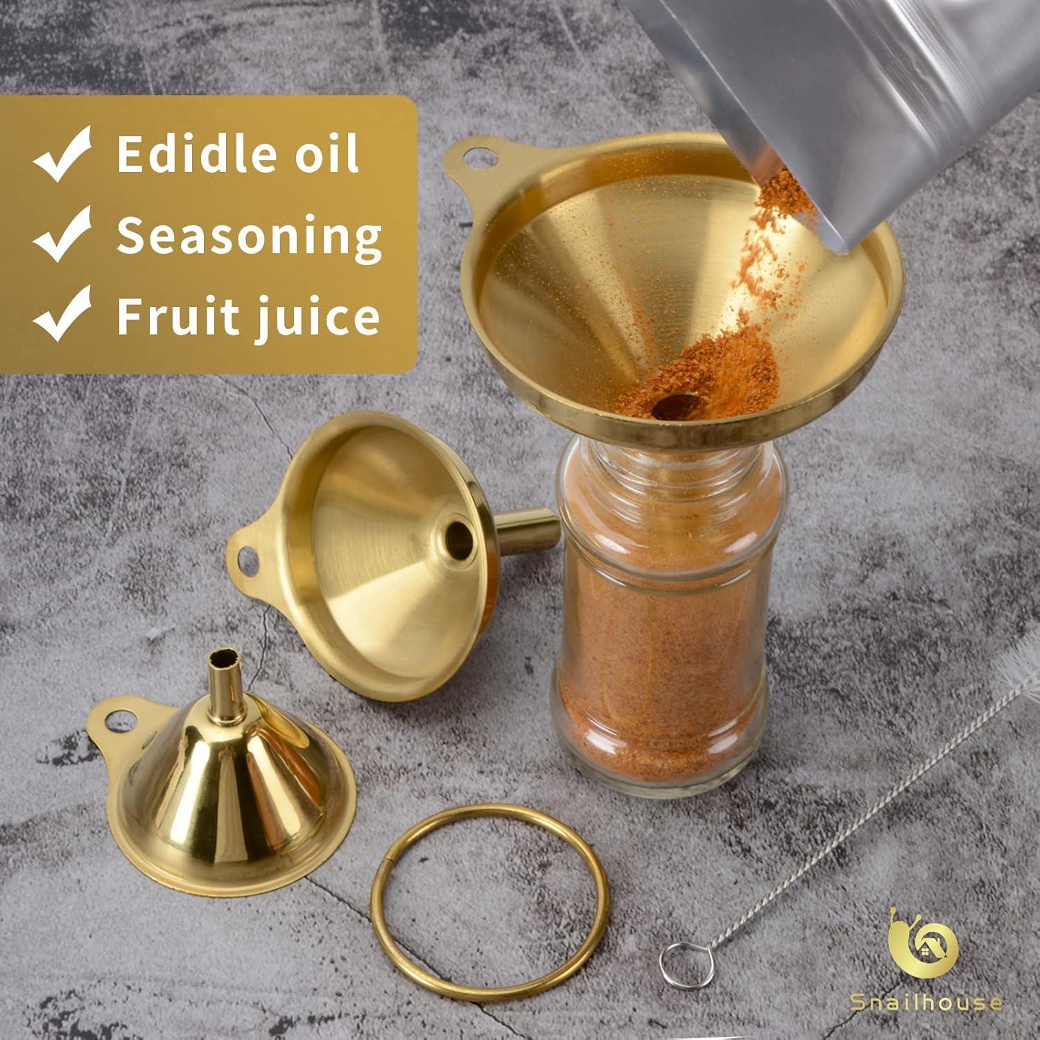 Embudos de Metal Inoxidable Snailhouse - Paquete de 3 Mini