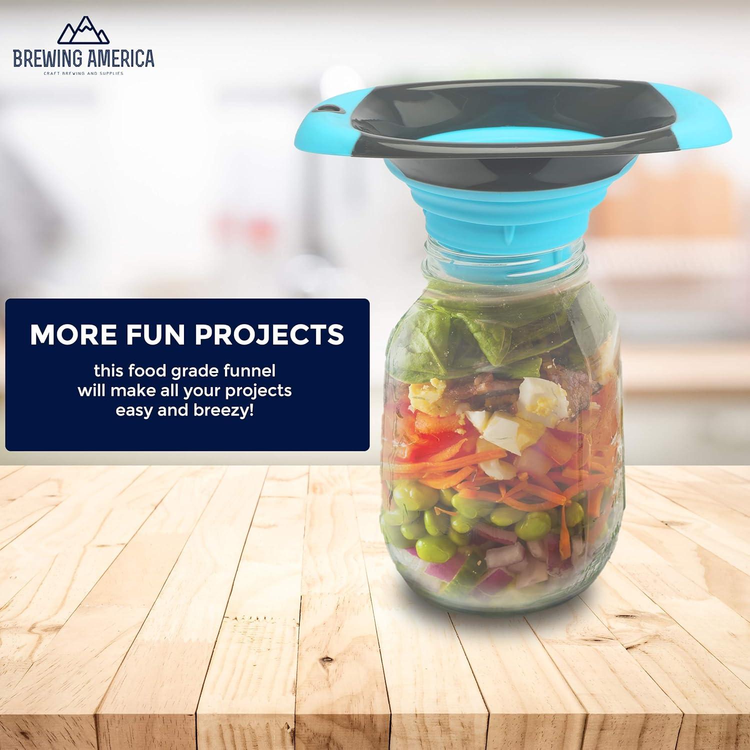 Embudo de Silicona Plegable Brewing America 32oz Verde