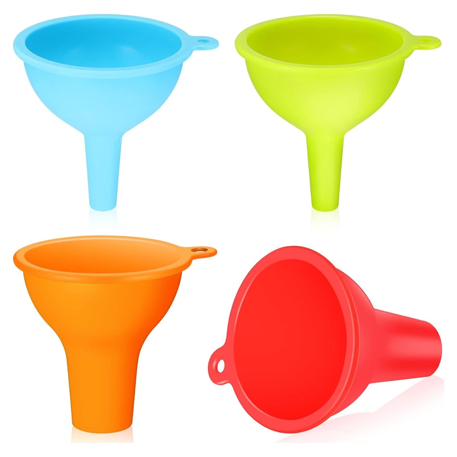 Juego de 4 embudos de silicona Romooa para cocina