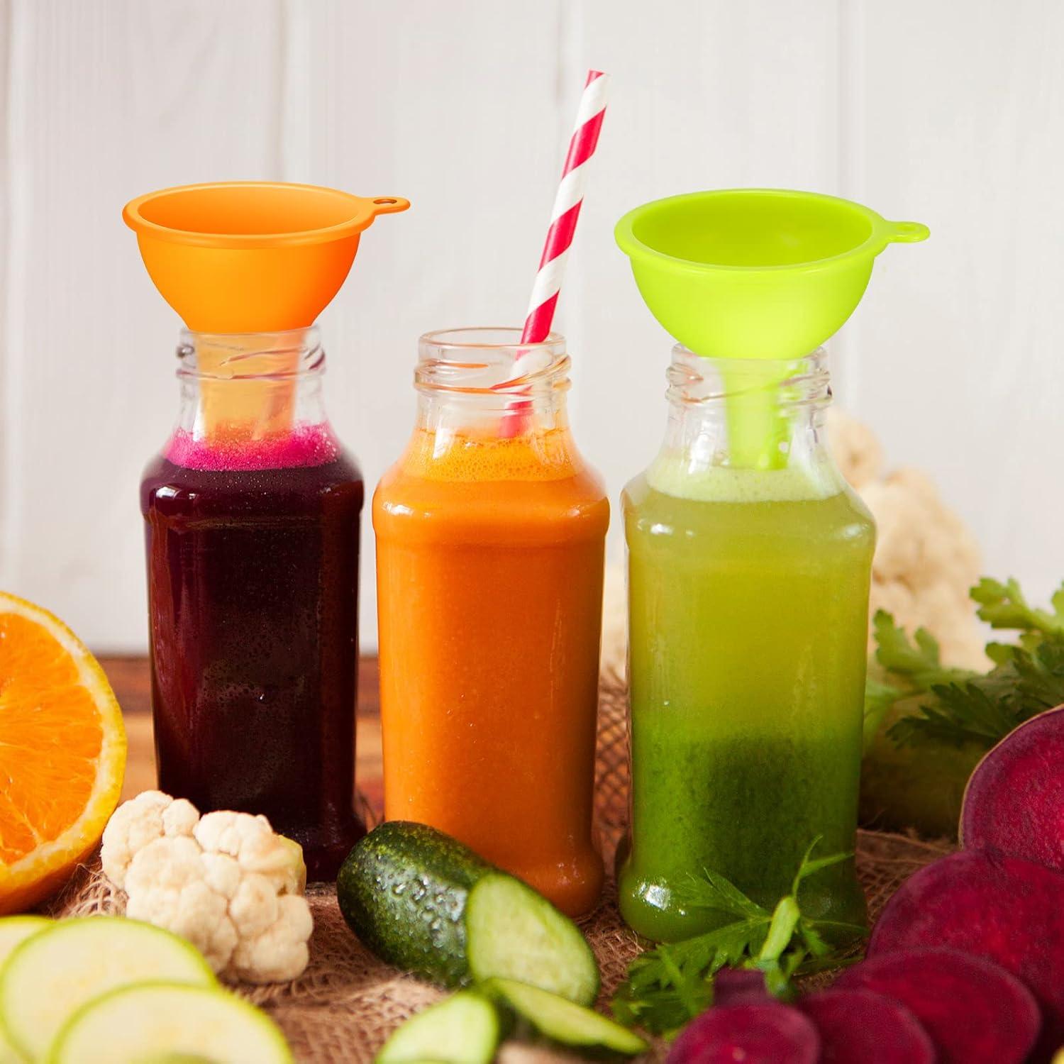 Juego de 4 embudos de silicona Romooa para cocina