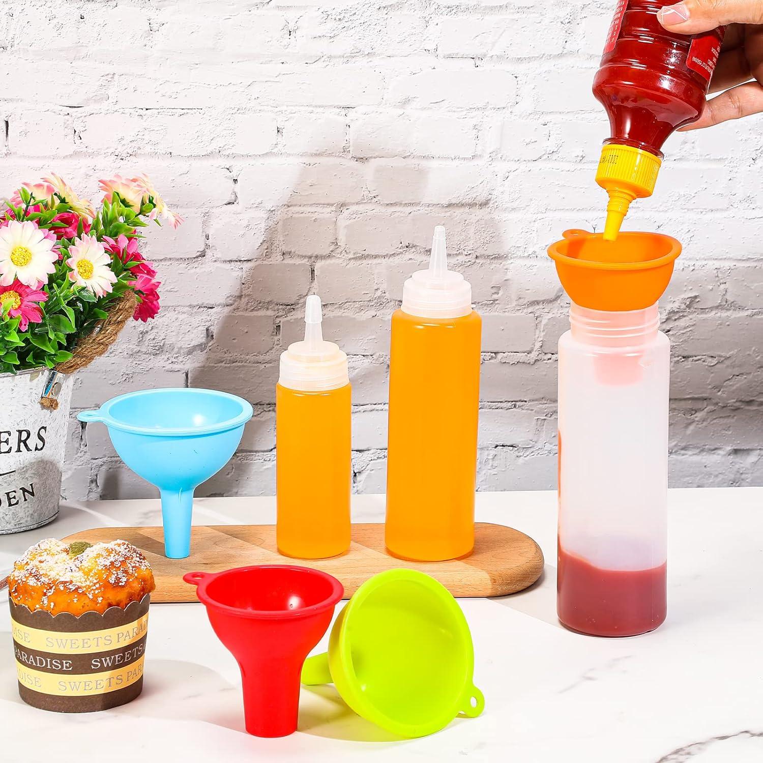 Juego de 4 embudos de silicona Romooa para cocina