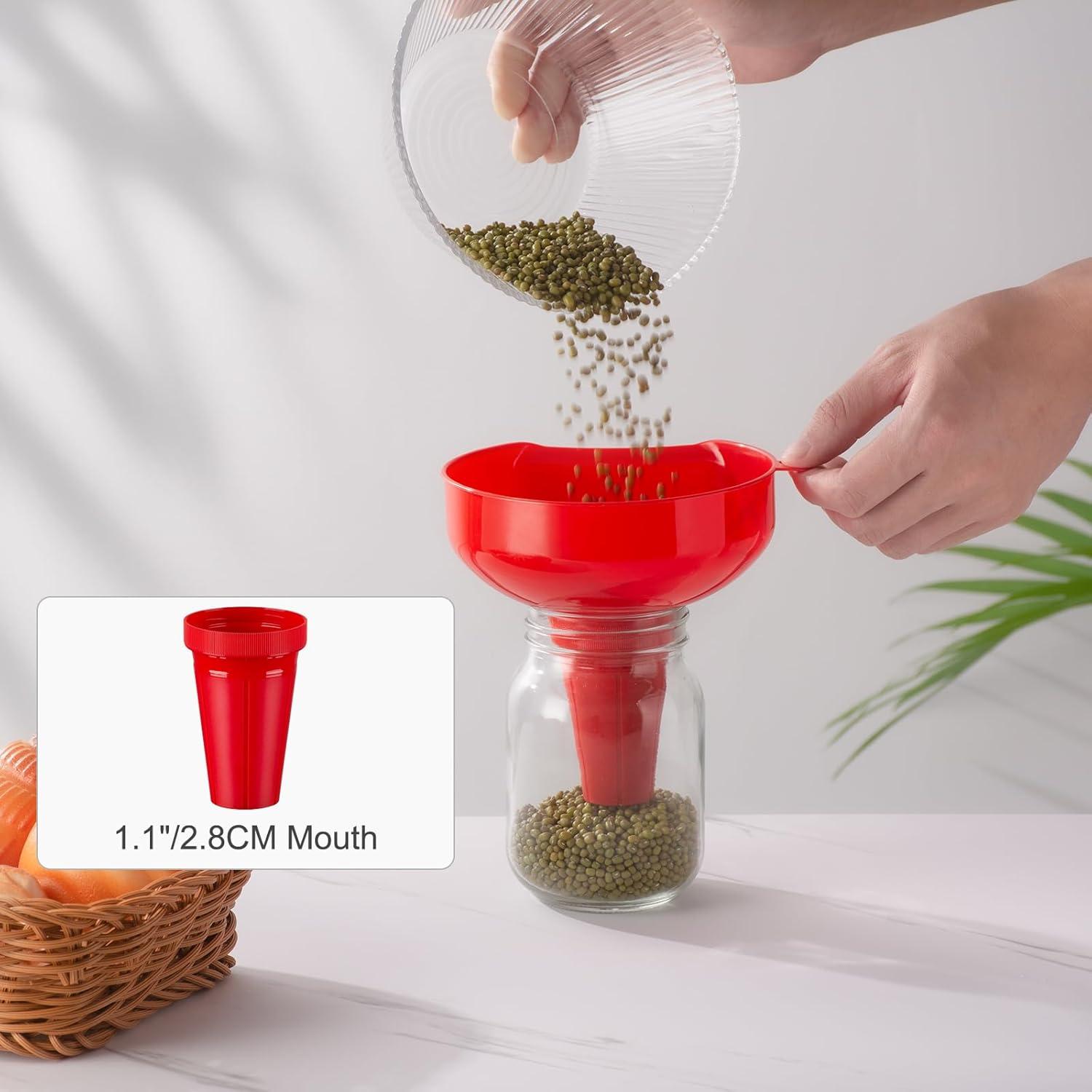 Juego de Embudos de Plástico Pisol para Cocina 4 Tamaños