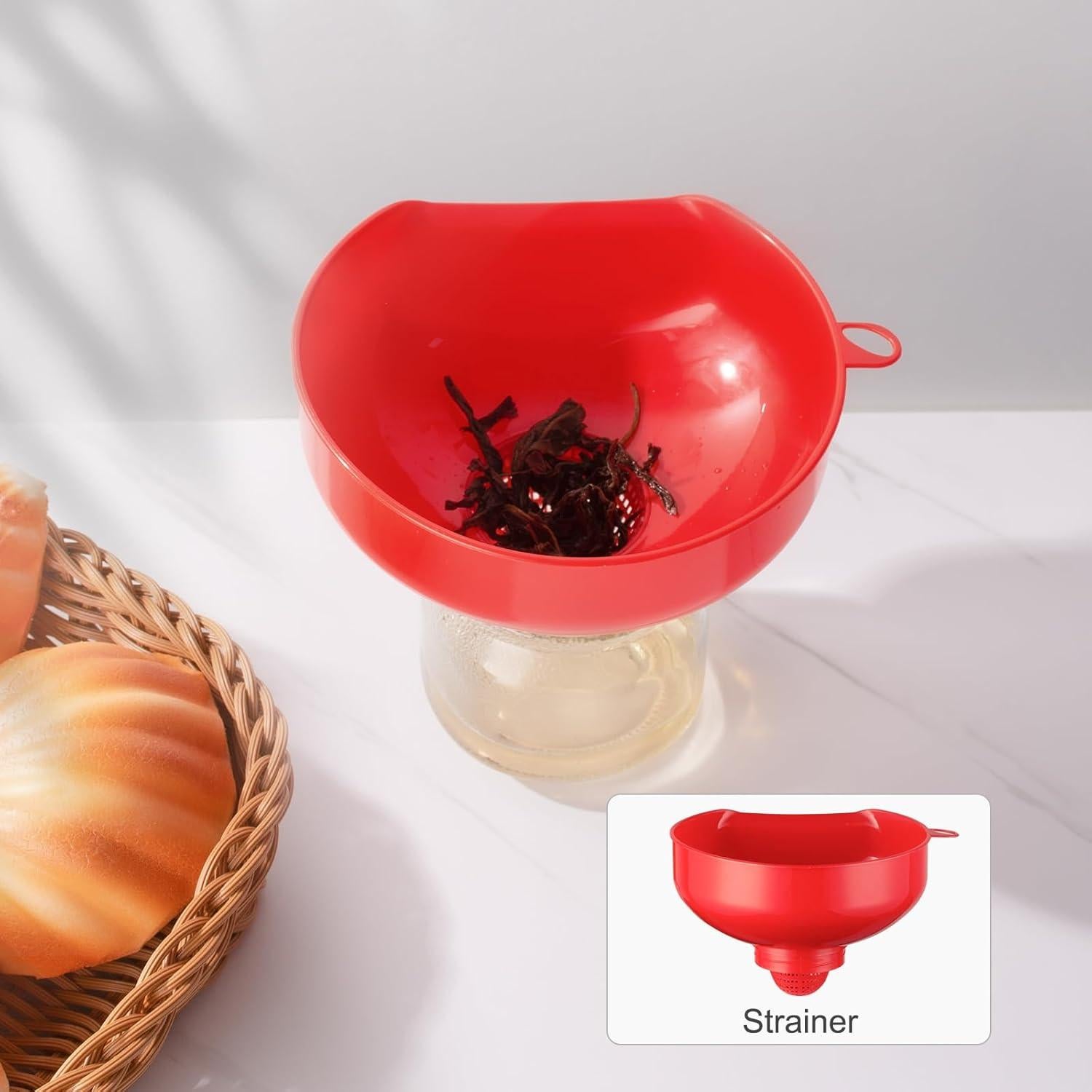 Juego de Embudos de Plástico Pisol para Cocina 4 Tamaños