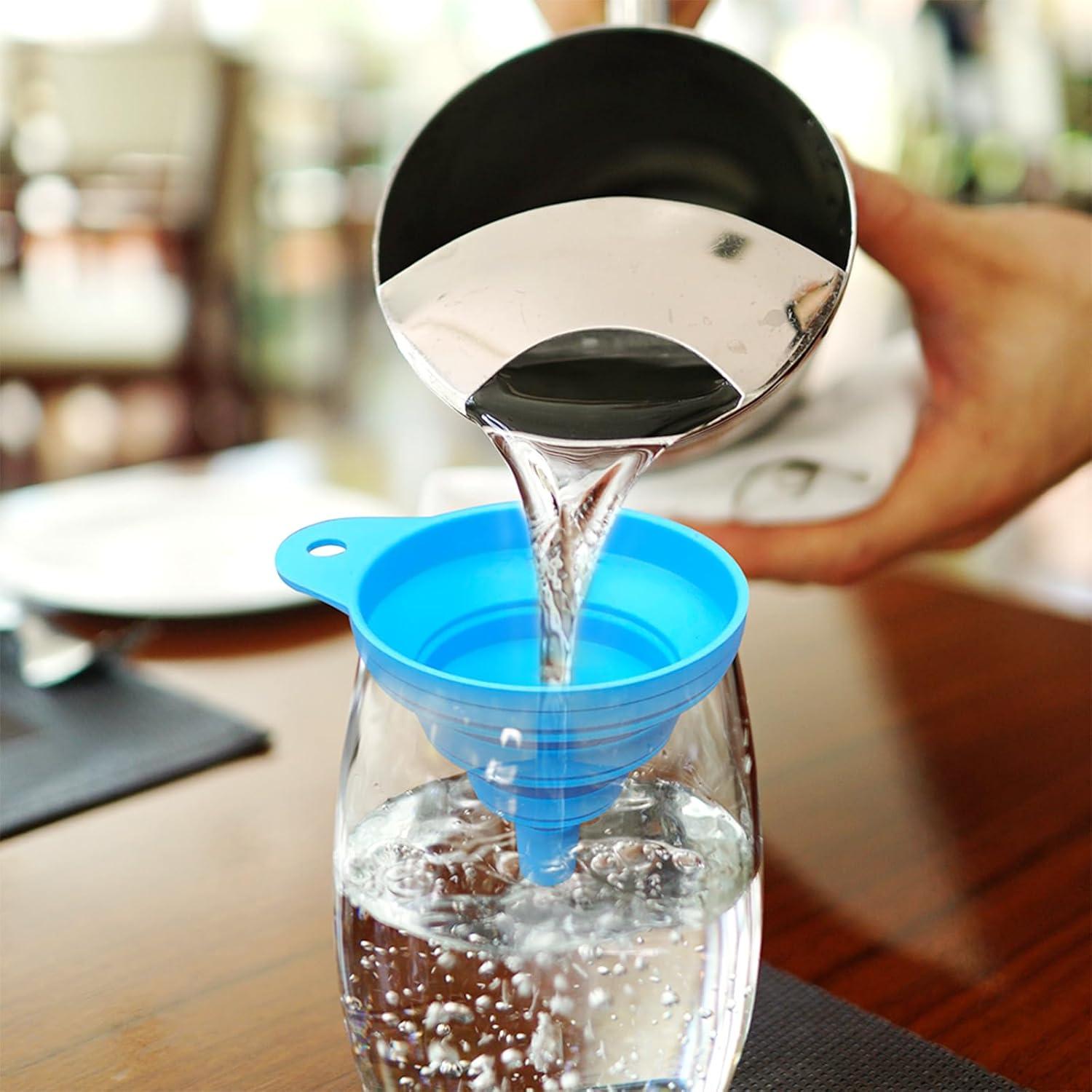 Juego de embudos de cocina plegables BIDEX 4 piezas silicona