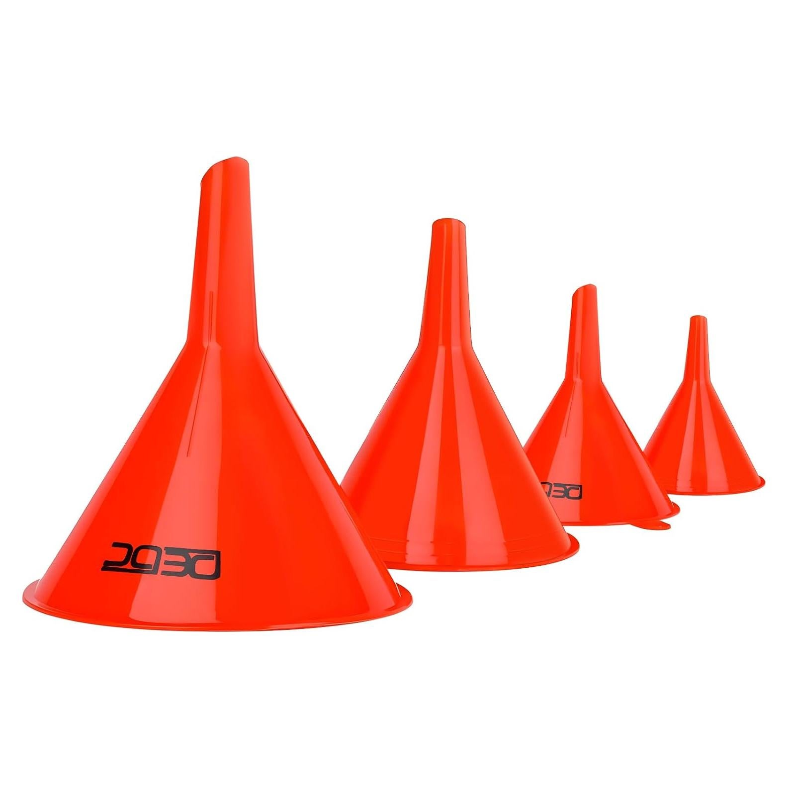 Juego de 4 Embudos de Plástico DEDC para Aceite y Gas