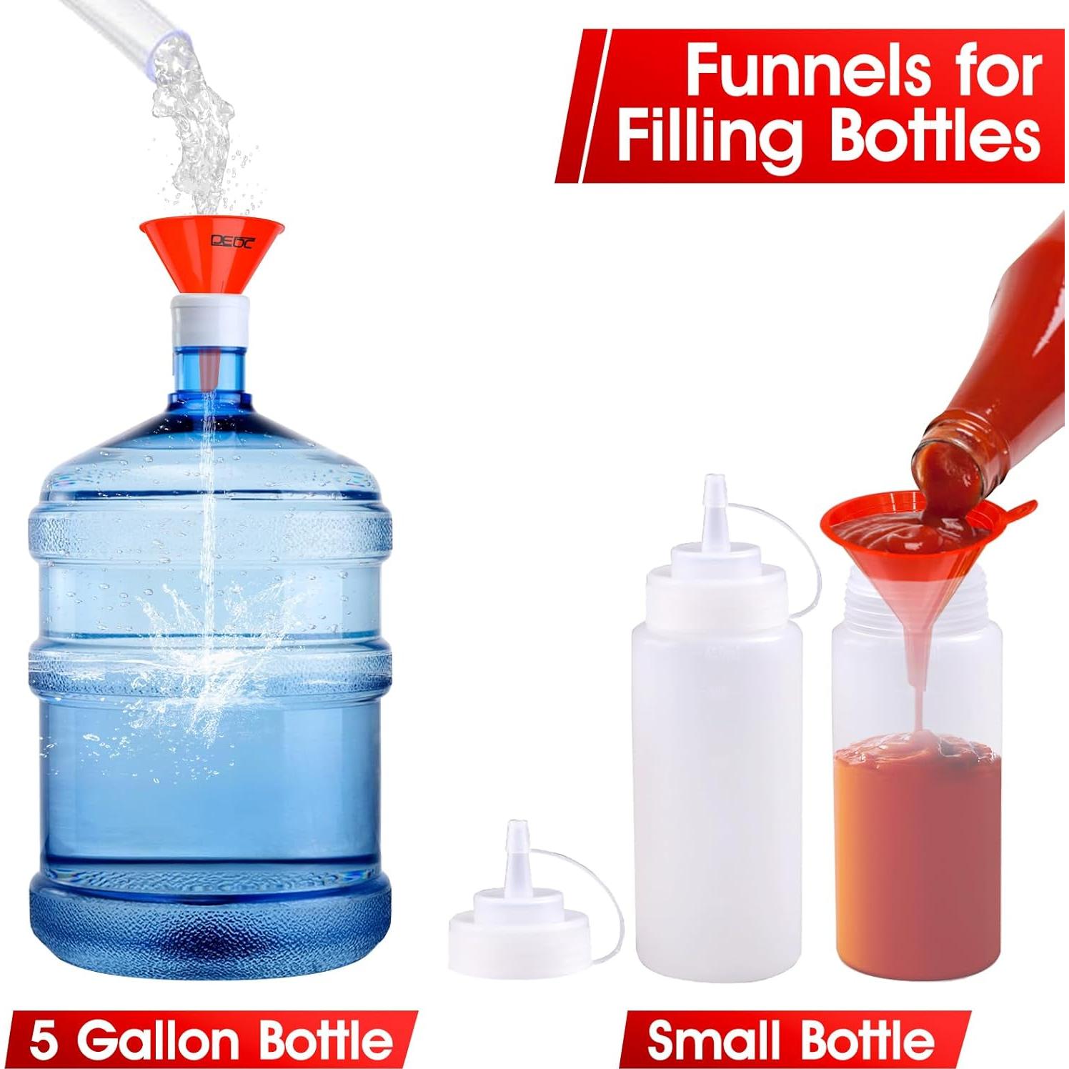 Juego de 4 Embudos de Plástico DEDC para Aceite y Gas