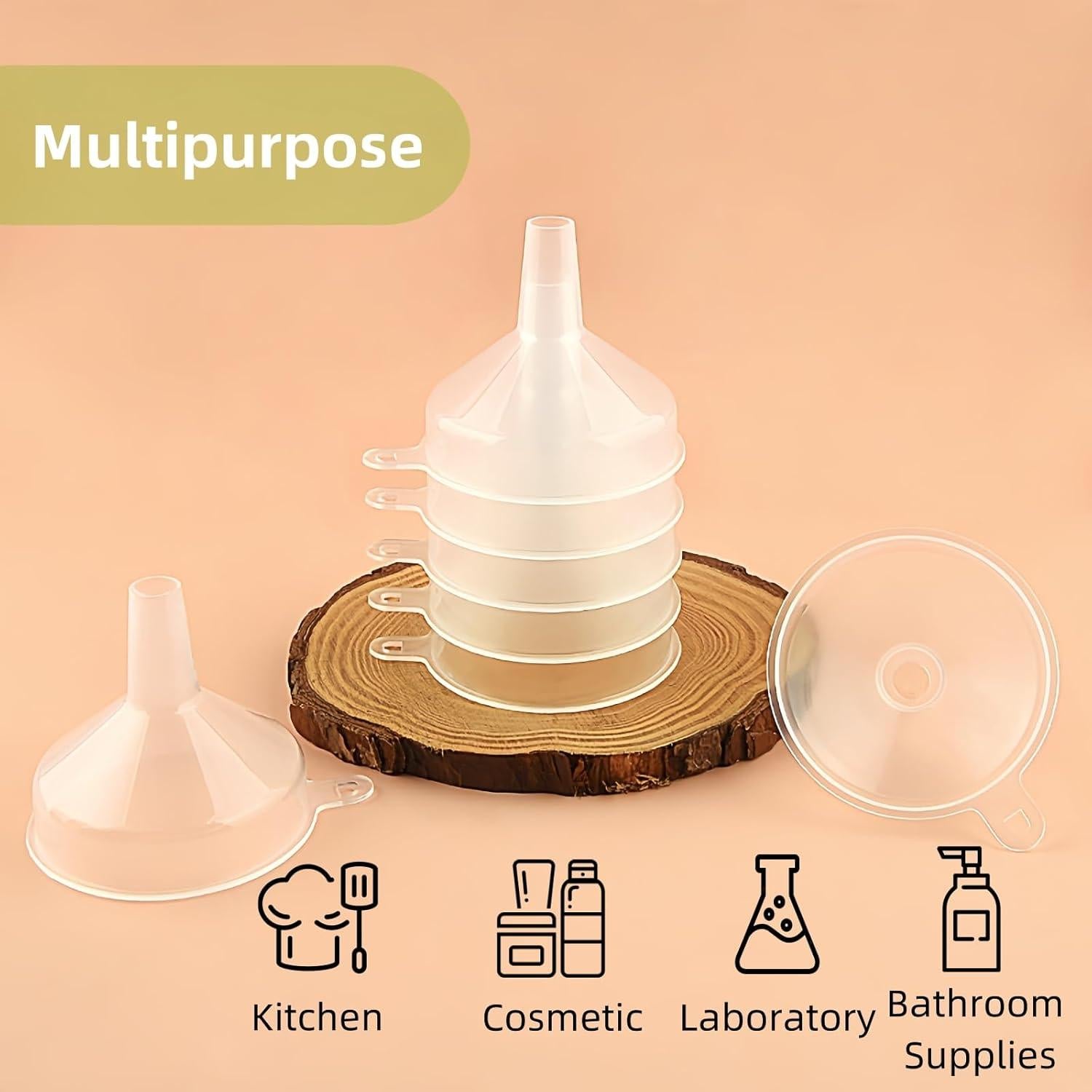 Paquete de 4 Embudos de Grado Alimenticio Kanlpeia 5.5cm